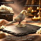 Brass Lightweight Parrot Figurine (2.8 Inch) Vedansh Craft