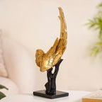 Elegant Macaw Showpiece Gold Nestasia