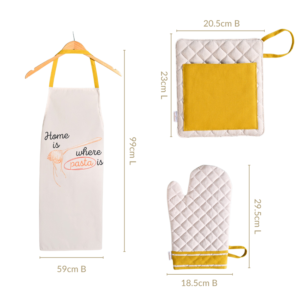 Pasta Lover Gift Hamper Box With Spatula Apron Trivet And Mitten Nestasia