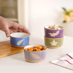 Monsoon Leaf Snack Bowl Set Of 4 180ml Nestasia