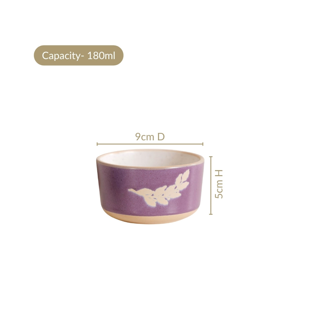 Monsoon Leaf Snack Bowl Set Of 4 180ml Nestasia