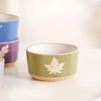 Monsoon Leaf Snack Bowl Set Of 4 180ml Nestasia