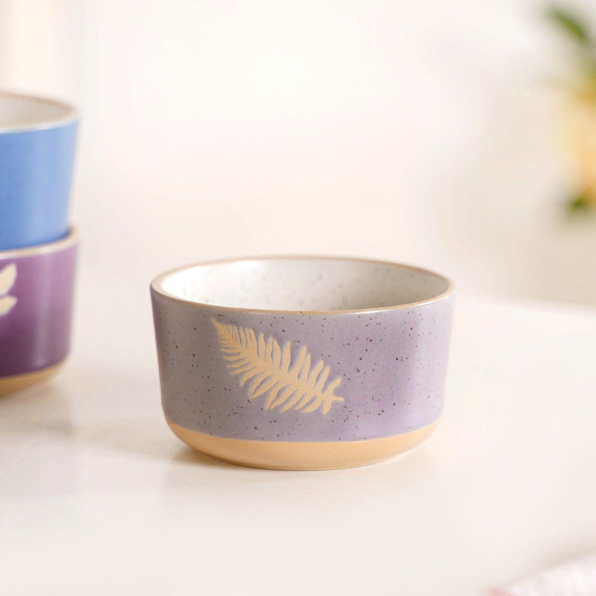 Monsoon Leaf Snack Bowl Set Of 4 180ml Nestasia