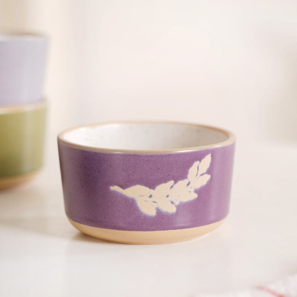 Monsoon Leaf Snack Bowl Set Of 4 180ml Nestasia