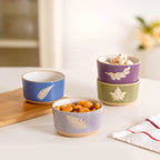 Monsoon Leaf Snack Bowl Set Of 4 180ml Nestasia