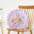 Pastel Petals Embroidered Cotton Cushion Cover 45cm Nestasia