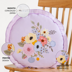 Pastel Petals Embroidered Cotton Cushion Cover 45cm Nestasia