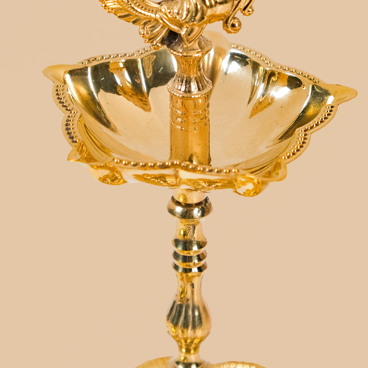 Peacock Panchmukhi Pure Brass Diya In Gift Box Nestasia