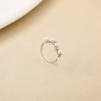 Pearl Blooms Silver Ring Nestasia