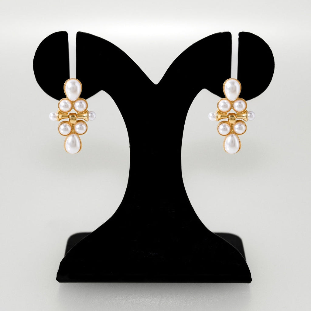 Pearl Cascade Dangle Earrings Nestasia