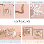 Pearl Detail Net Thali Covers Set Of 2 Nestasia
