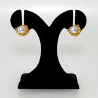 Pearl Fleur Stud Earrings Nestasia