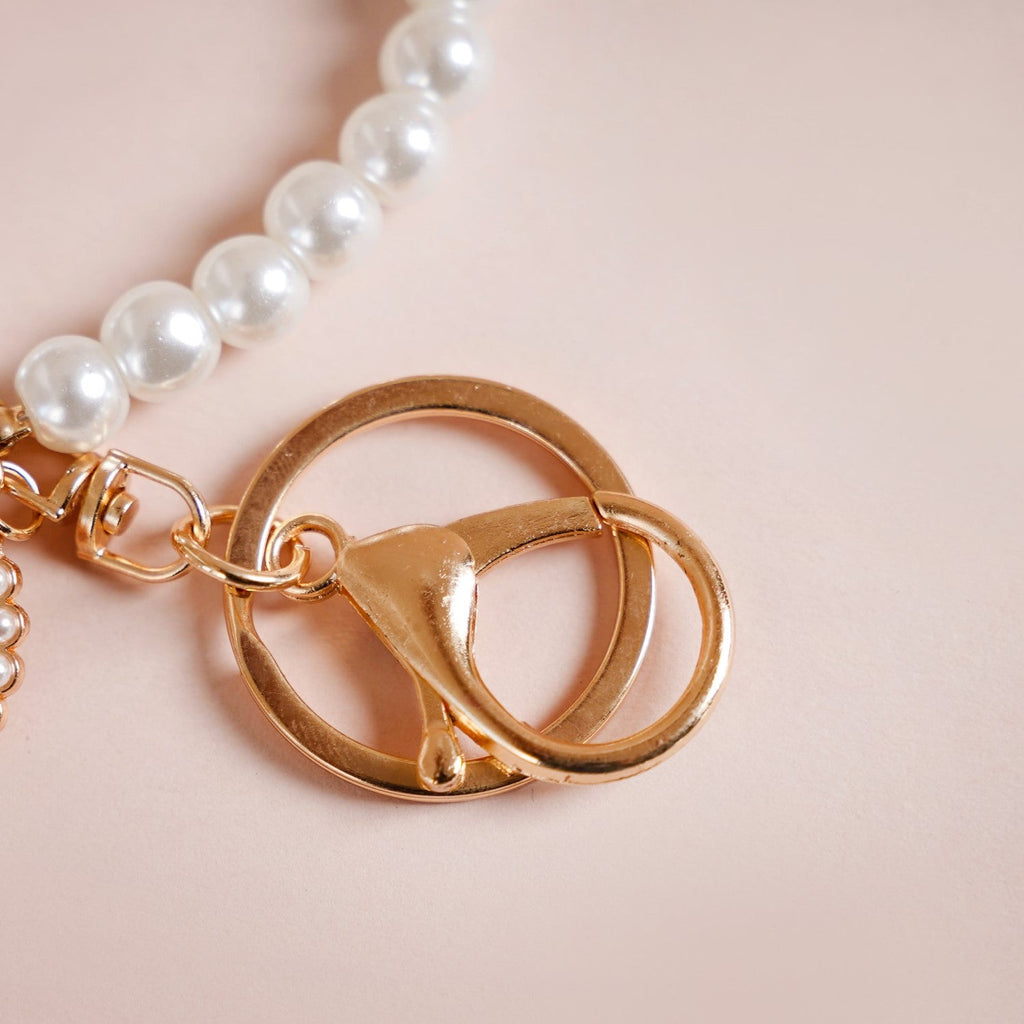 Pearl Perfection Keychain With Dual Hooks Nestasia