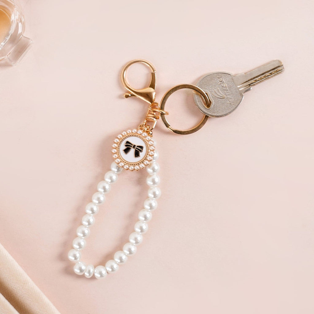 Pearl Perfection Keychain With Dual Hooks Nestasia