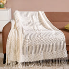 Pearl White Couch Throw Nestasia