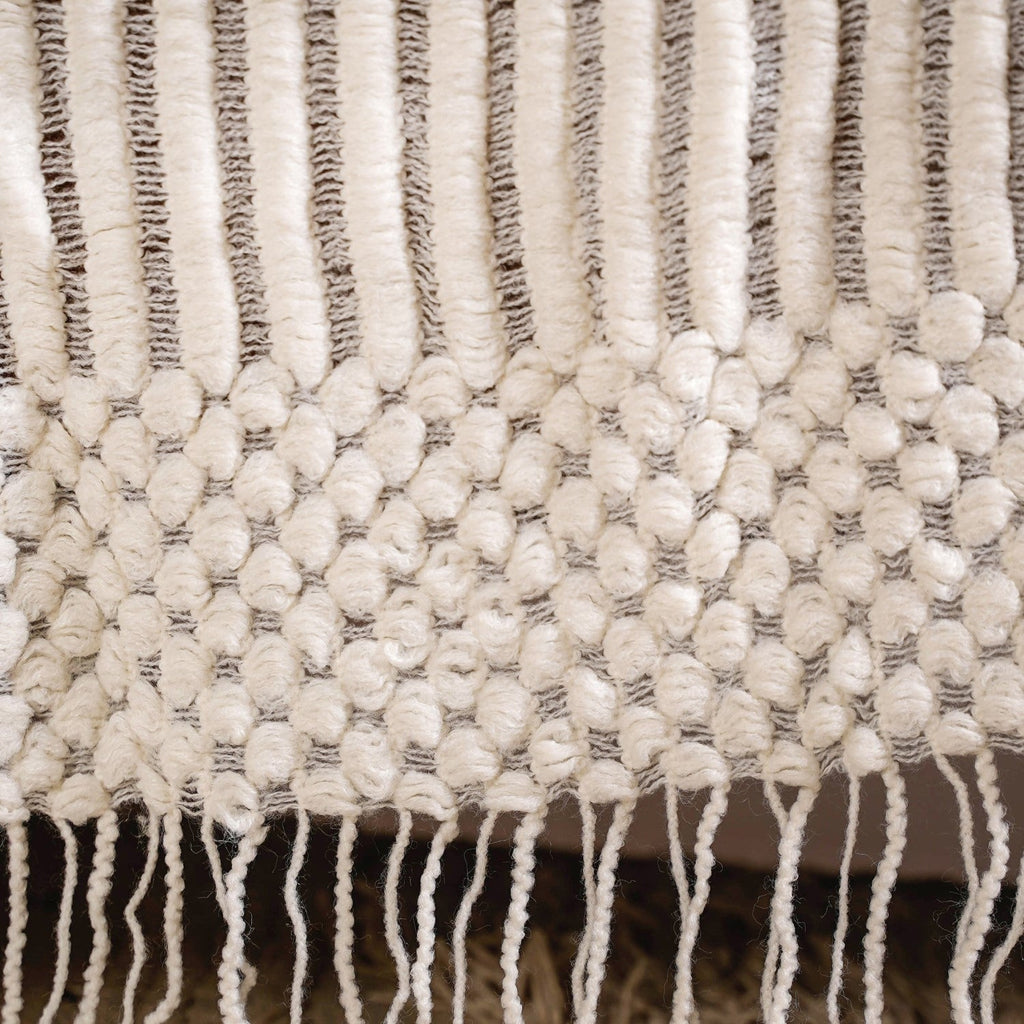 Pearl White Couch Throw Nestasia