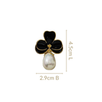 Black Pearl Drop Earrings Nestasia