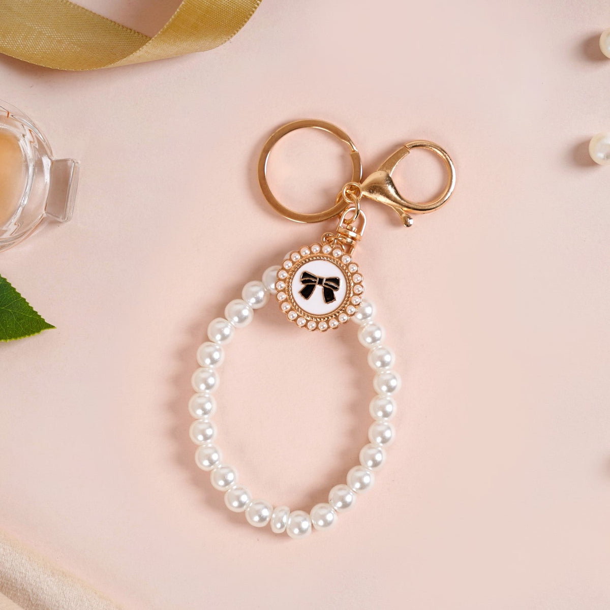 Pearl Perfection Keychain With Dual Hooks Nestasia