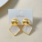 Pearled Geometry Earrings Nestasia