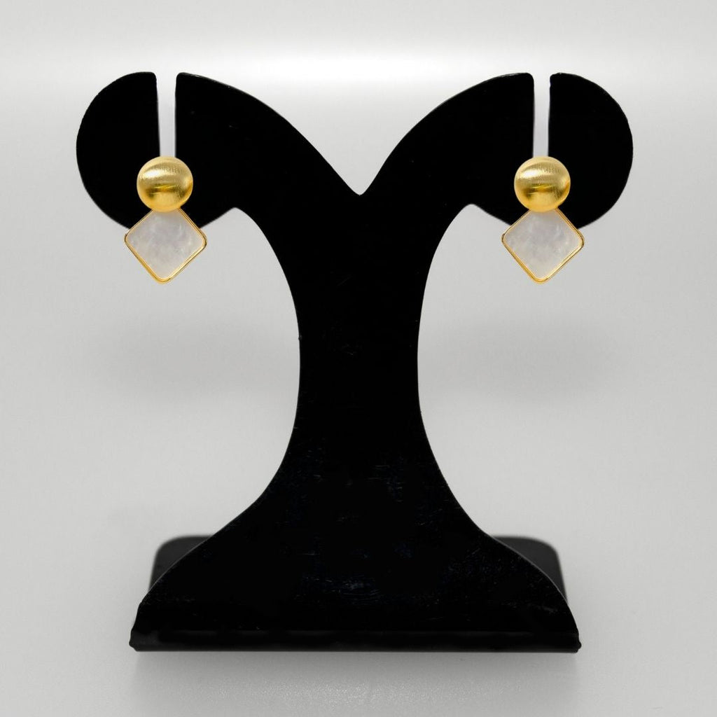 Pearled Geometry Earrings Nestasia