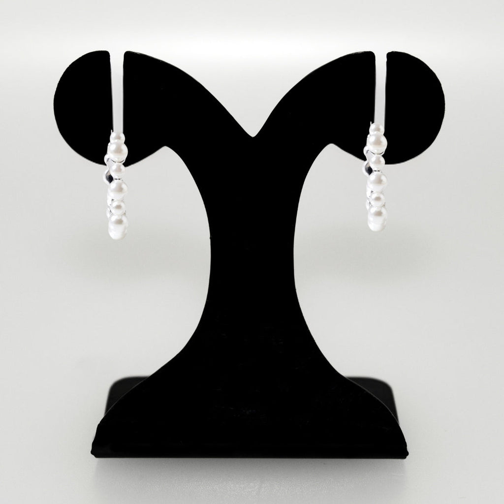 Pearls Galore Hoops Silver Nestasia