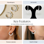 Pearls Galore Hoops Silver Nestasia