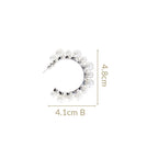 Pearls Galore Hoops Silver Nestasia