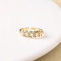 Pearly Leaves Golden Love Band Nestasia