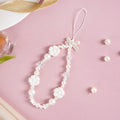 Pearly White Blossoms Phone Lanyard Nestasia