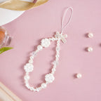 Pearly White Blossoms Phone Lanyard Nestasia
