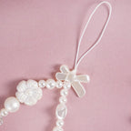 Pearly White Blossoms Phone Lanyard Nestasia