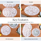 Peonies And Roses Placemat Set Of 6 Nestasia