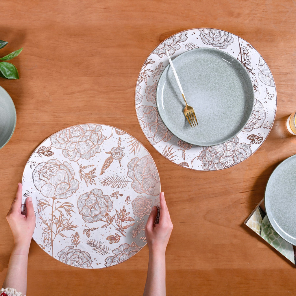 Peonies And Roses Placemat Set Of 6 Nestasia