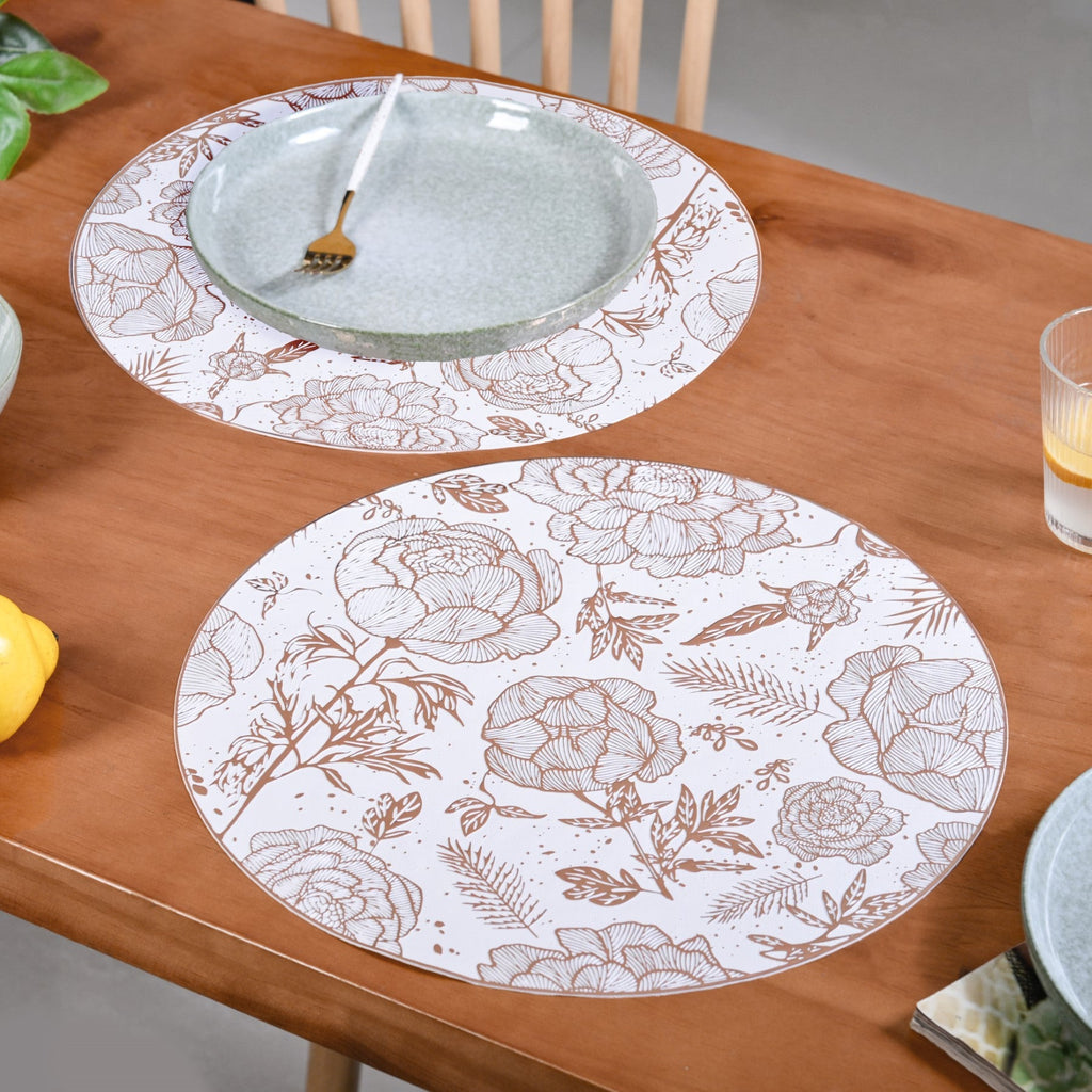Peonies And Roses Placemat Set Of 6 Nestasia