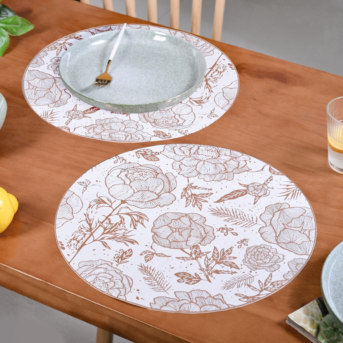 Peonies And Roses Placemat Set Of 6 Nestasia