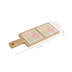 Perfectly Pastel Bamboo And Ceramic Platter 32x12cm Nestasia