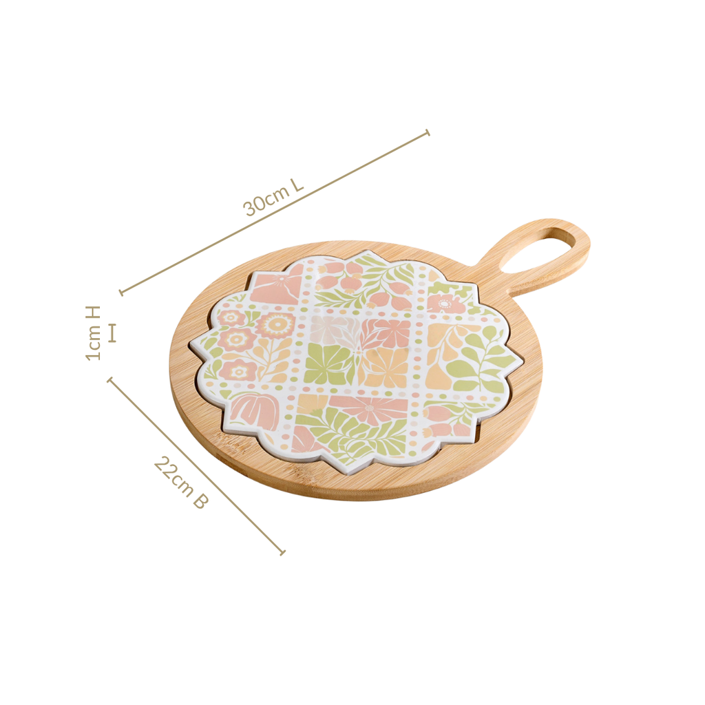 Perfectly Pastel Round Ceramic Platter 22cm Nestasia