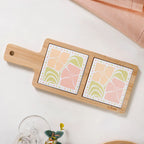 Perfectly Pastel Bamboo And Ceramic Platter 32x12cm Nestasia