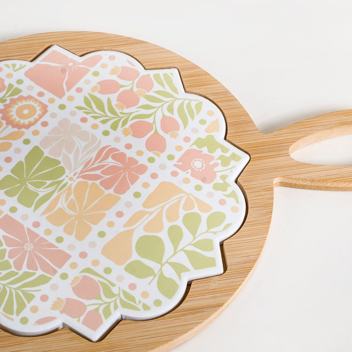 Perfectly Pastel Round Ceramic Platter 22cm Nestasia