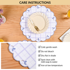 Periwinkle Embroidered Cotton Table Mat Lilac Set Of 6 Nestasia