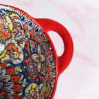 Mandala Melange Ceramic Serving Bowl Red 1500ml Nestasia