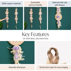 Sola Flowers And Corn Husk Leaves Organic Wall Hanging Set Of 2 Nestasia