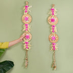 Eco Friendly Sola Flowers Wall Hanging Pink Set Of 2 Nestasia
