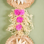 Eco Friendly Sola Flowers Wall Hanging Pink Set Of 2 Nestasia