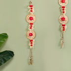 Organic Dried Flowers Wall Hanging Red Set Of 2 Nestasia