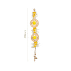 Natural Flower Jute Wall Hanging Yellow Set Of 2 Nestasia