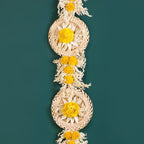 Natural Flower Jute Wall Hanging Yellow Set Of 2 Nestasia