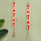 Organic Dried Flowers Wall Hanging Red Set Of 2 Nestasia