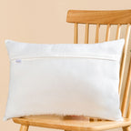 Petal Crest Embroidered Cotton Cushion Cover 50x36cm Nestasia