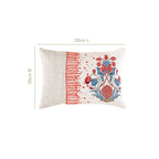 Petal Crest Embroidered Cotton Cushion Cover 50x36cm Nestasia